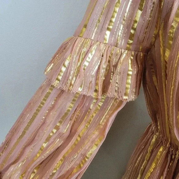 Ulla Johnson Ruffled Tiered Mini Dress Romantic Glam Feminine Holiday Cocktail 2 - Picture 6 of 12